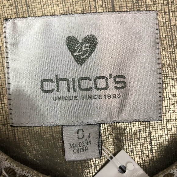 🦄Chico’s Limited Edition Glamorous Gold Jacket - Picture 7 of 8